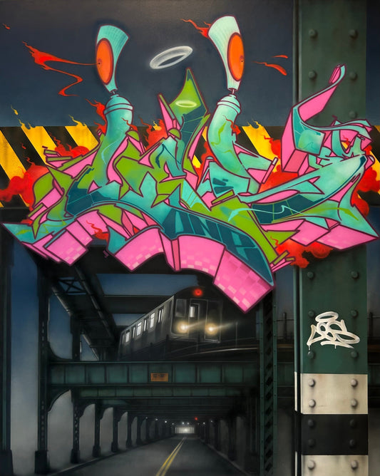 NYC Graffiti Legend CES Debuts New Work at Museum of Graffiti's Private Gallery in Miami